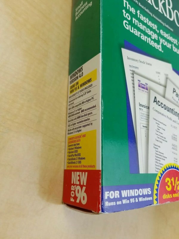 VTG Original Quickbooks Version 4.0 Windows 95 Software 3 1/2. gallery