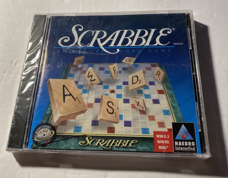 Scrabble CD-ROM Crossword Game Windows 3.1 / Win 95 /Mac New Sealed Free S/H. gallery