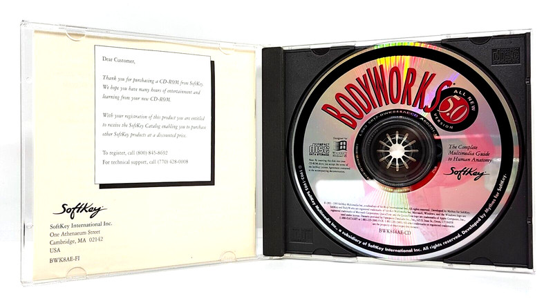 SOFTKEY BODY WORKS VER. 5.0 (CD-ROM, 1995) WINDOWS 3.1/95 ~ HUMAN ANATOMY GUIDE gallery