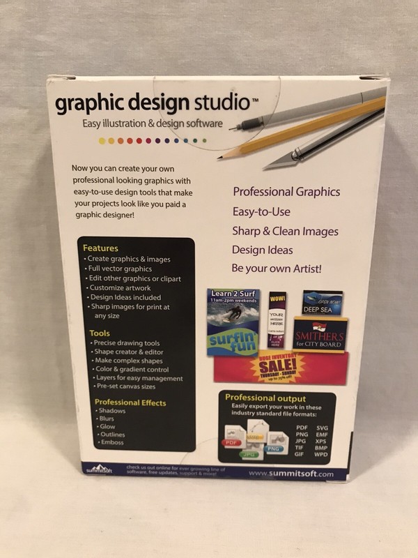Summitsoft Graphic Design Studio for Windows BRAND NEW FACTORY SEALED gallery