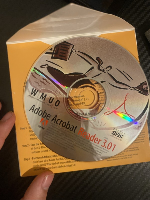 RARE Adobe Acrobat v. 3.0 Reader For Windows Vintage W/M/U/O gallery