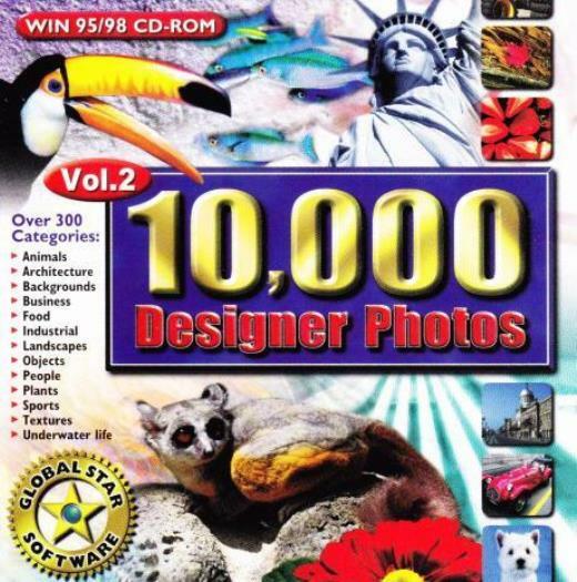10,000 Designer Photos Vol 2 PC CD over 300 categories web images pictures art!