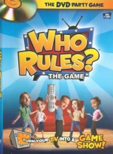 Who Rules? The DVD Party Game w/ Manual TV show trivia questions 8 categories!