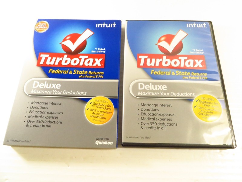 Intuit TurboTax Deluxe Federal State 2012 PC/Mac Software, FREE 2-3 Day Ship!!!