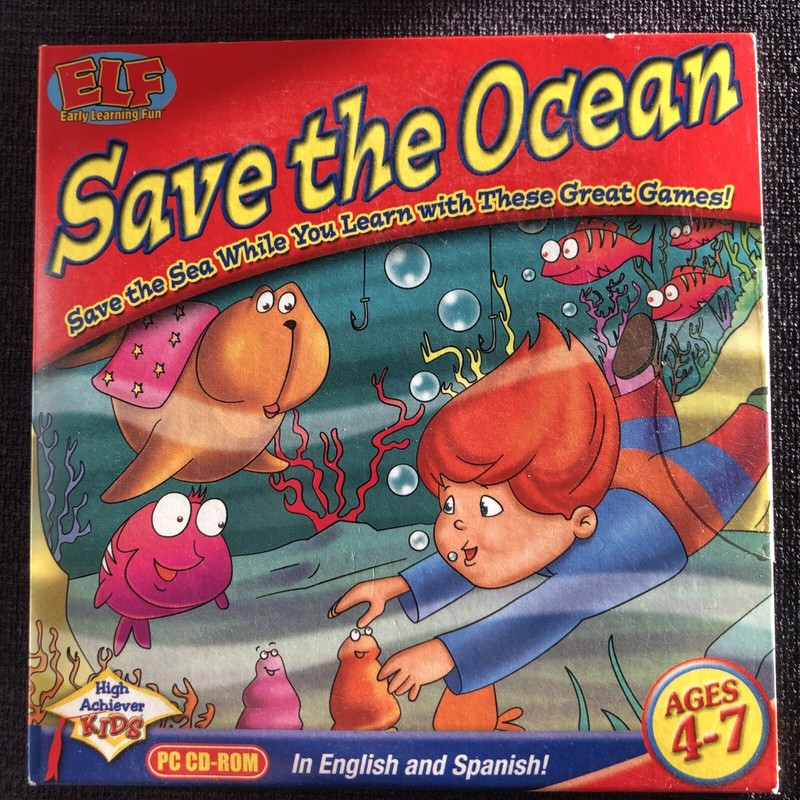 Elf Early Learning Fun Save The Ocean Pc Cd Rom Ages4-7