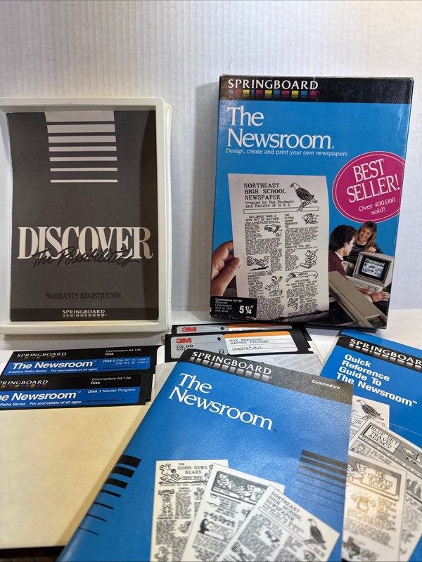 The Newsroom by Springboard for the APPLE II+ IIe IIc IIgs