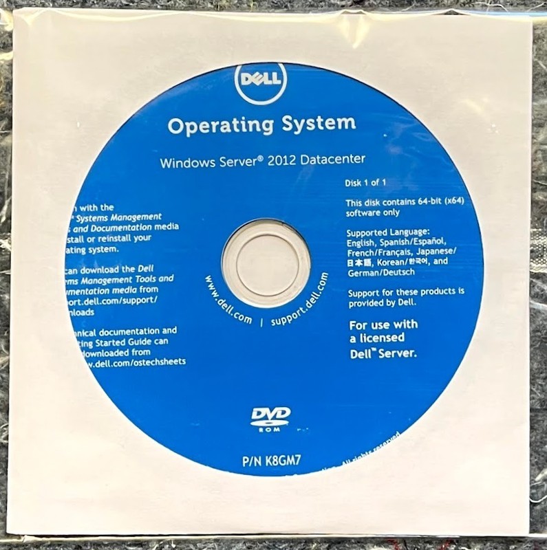 Dell / Microsoft Windows Server 2012 Datacenter DVD Installation Media / 39X5D gallery