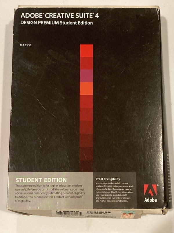 Adobe Creative Suite 4 Design Premium Mac OS Student Version 65029319