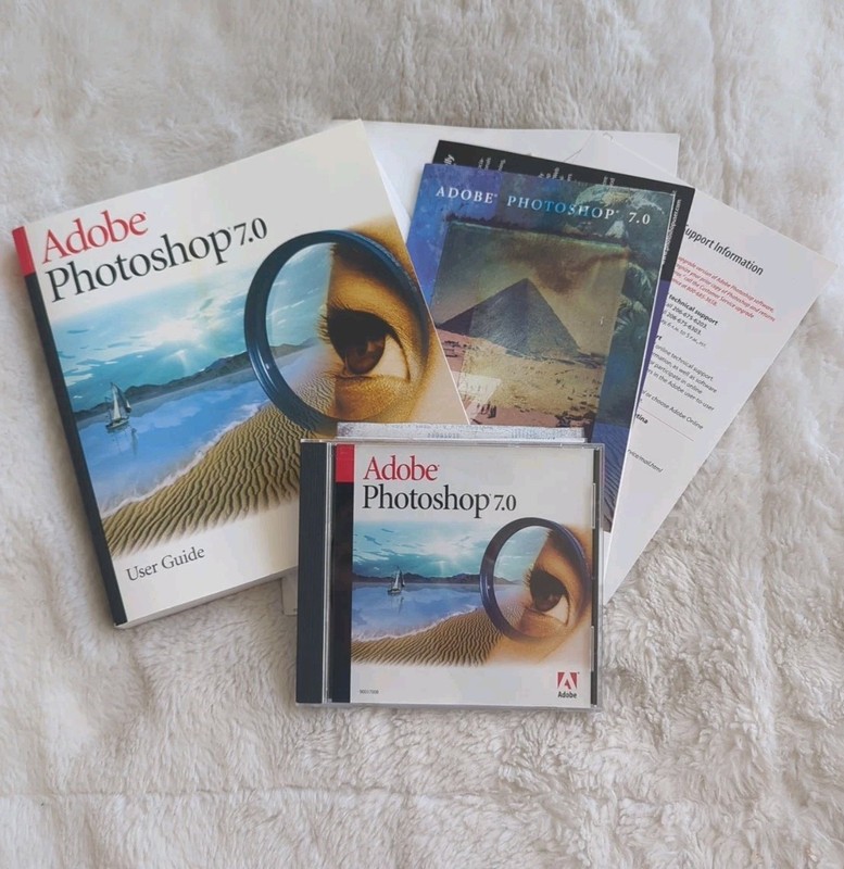 Adobe Photoshop 7.0 Upgrade Windows With Manual Inserts Disc & Serial Number