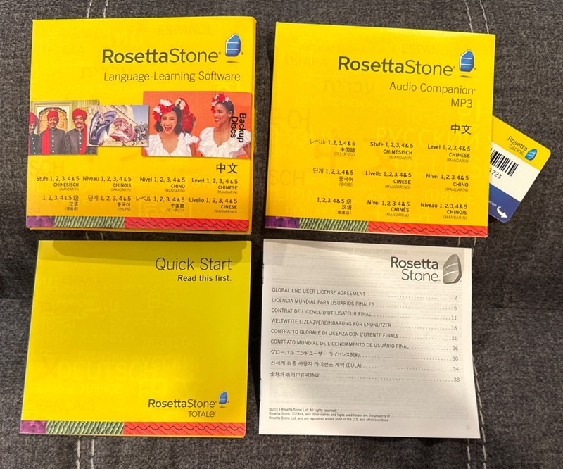 Rosetta Stone Chinese Mandarin Complete Set Levels 1-5 w Key Code Fast Shipping!