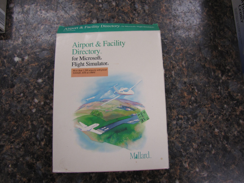 Vintage Airport & Facility Directory For Microsoft Flight Simulator DOS 1992