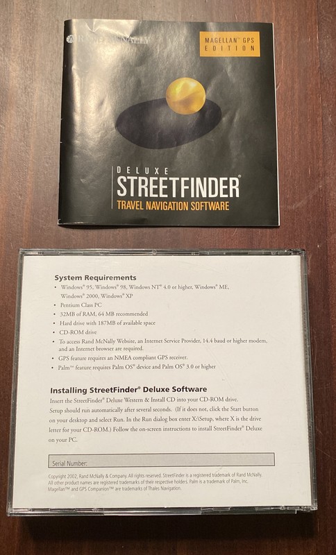 Rand McNALLY Street Finder Deluxe Travel Navigation Software Magellan GPS 2002 gallery