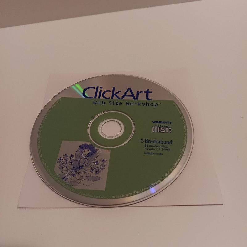 1998 Clip Art Web Site Workshop CD-ROM, Windows, Broderbund, tested