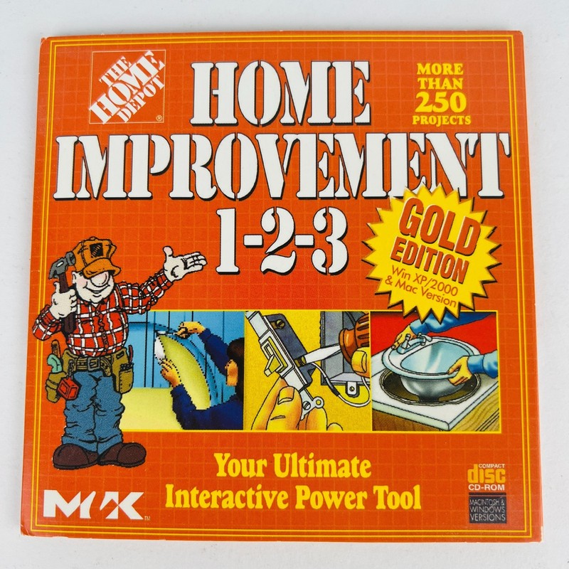 Home Depot – Home Improvement 1-2-3 Gold Edition CD Rom Windows & Mac Edition
