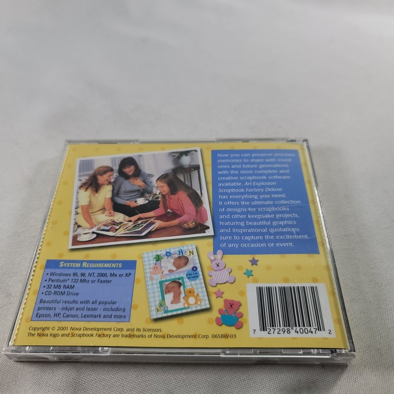Art Explosion Scrapbook Factory Deluxe 2001 Windows 95 98 NT 2000 XP CD Rom pc1 gallery
