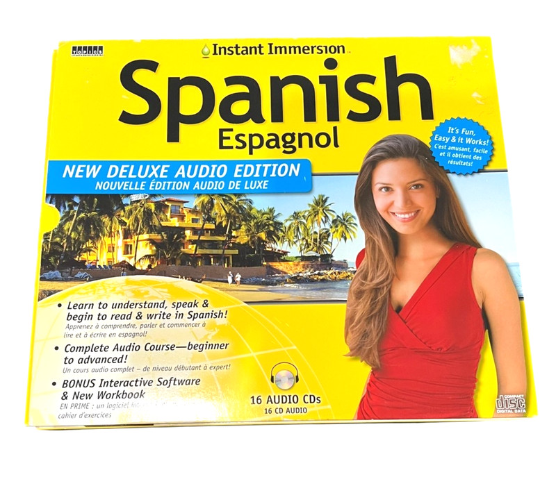 Speak SPANISH Deluxe Edition INSTANT IMMERSION 16 Audio CDs + 288-page WORKBOOK
