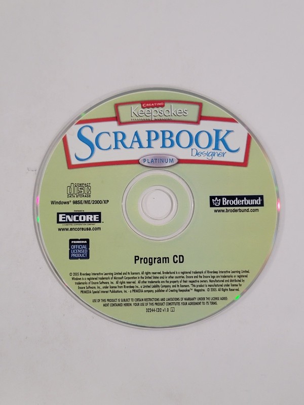 Creating Keepsakes Scrapbook Designer Deluxe PC CD-ROM- 2 Discs Art CD & Program gallery