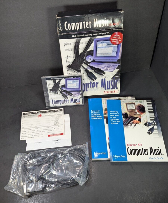 Voyetra Computer Music Starter Kit Retro MIDI Software PC CD-ROM OPEN BOX