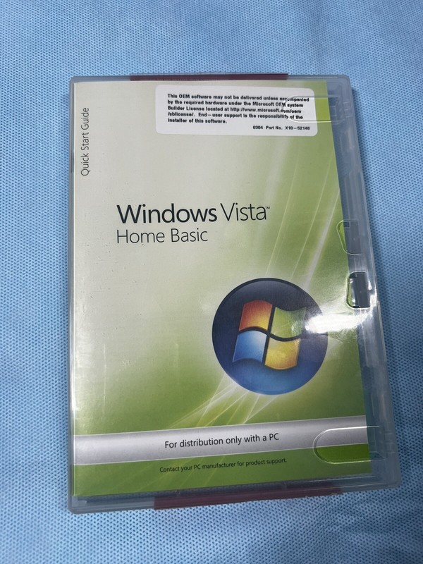*Disk Only* Microsoft Windows Vista Home Basic PPP OEM – NEW opened Box!