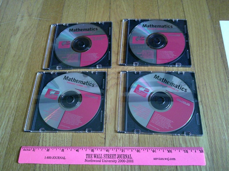 Vtg Compton’s Learning Mathematics CDs Geometry Algebra Pre, 1,2 & Calculus 4 cd