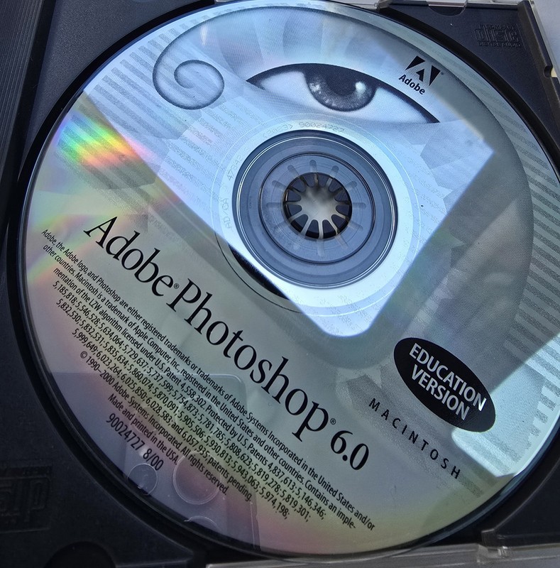 Adobe Photoshop 6.0 Macintosh Mac Vintage Software CD Jewel Case W/ Serial Code gallery