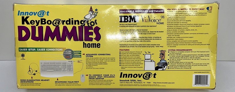 Vintage Innovat IBM Keyboarding for Dummies VIA VOICE 98 Home Office gallery