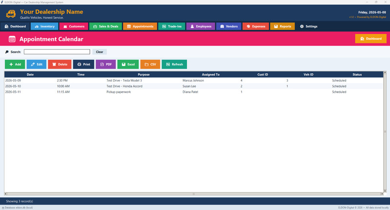 Car Dealership Management Software USB Drive Windows Mac Inventory CRM Invoice gallery