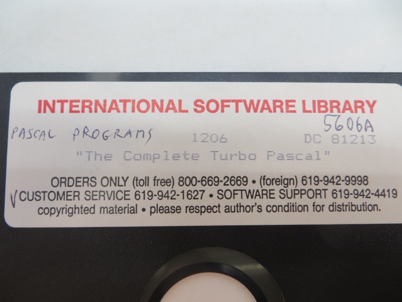 5.25" Floppy Disk THE COMPLETE TURBO PASCAL International Software Library VTG gallery