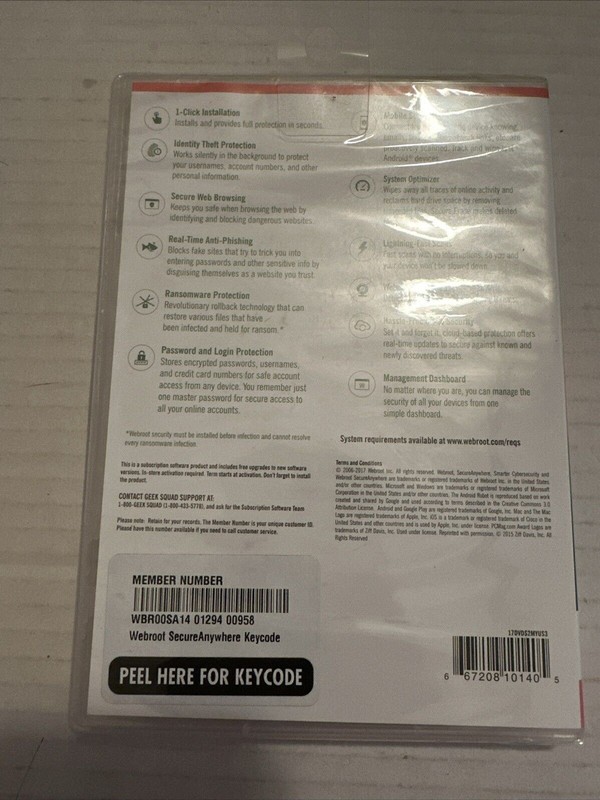 Webroot Internet Security with Antivirus [3 Devices PC, Mac, and Mobile] Sealed gallery
