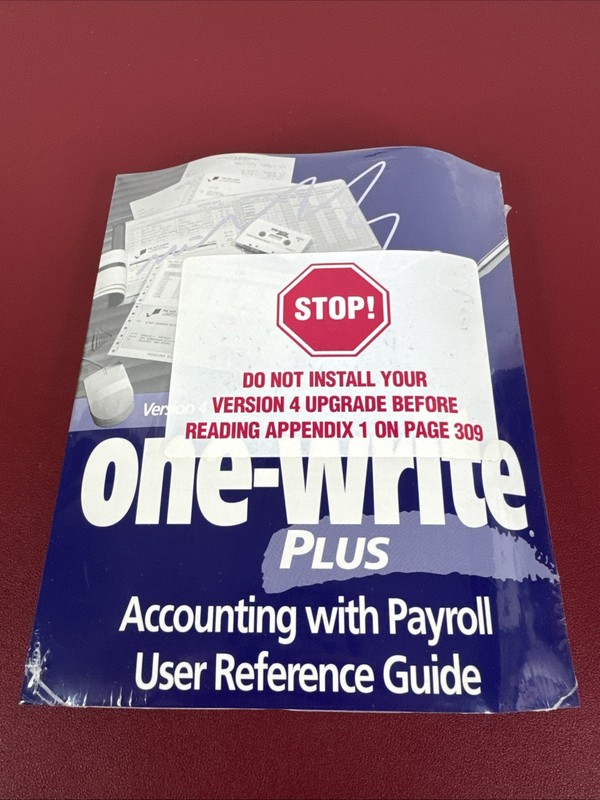 New Sealed One Write Plus Version 4, Accounting Payroll – Software