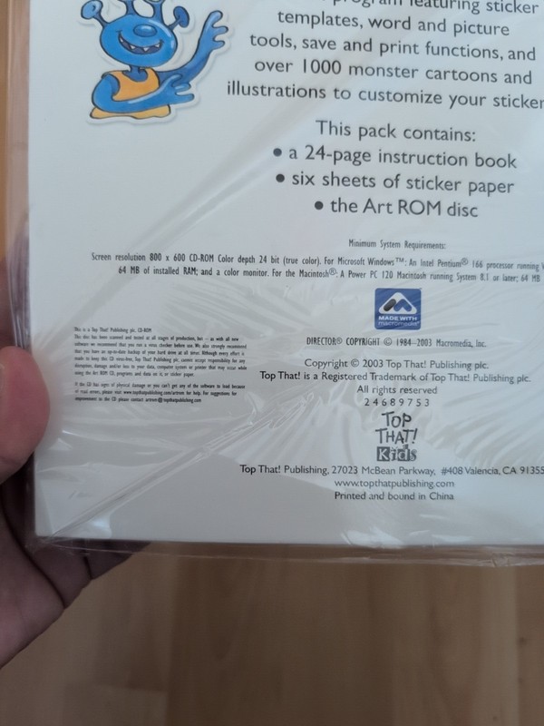 Art ROM CREATE YOUR OWN MONSTER STICKERS by TOP THAT New Sealed Vtg Scrapbook gallery