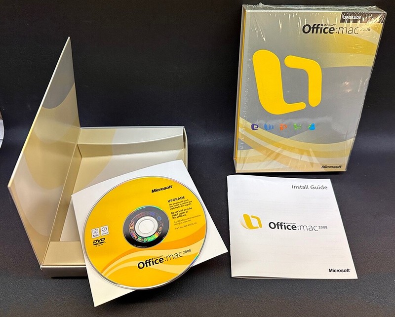 Microsoft Office 2008 Mac Upgrade DVD w/Product Key & Full Version of Office v.X