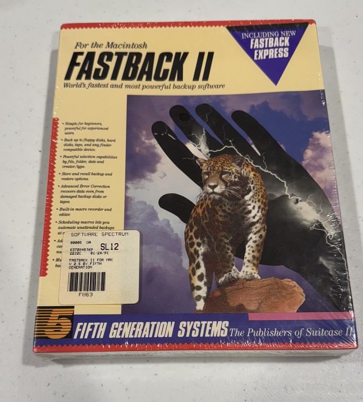 Fastback II for Apple Macintosh / Mac (v2.5, 1991) – NEW, SEALED