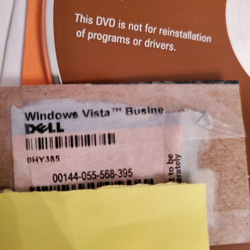 Dell Reinstallation DVD Windows Vista Premium 32 Bit & CD Key Read Description gallery