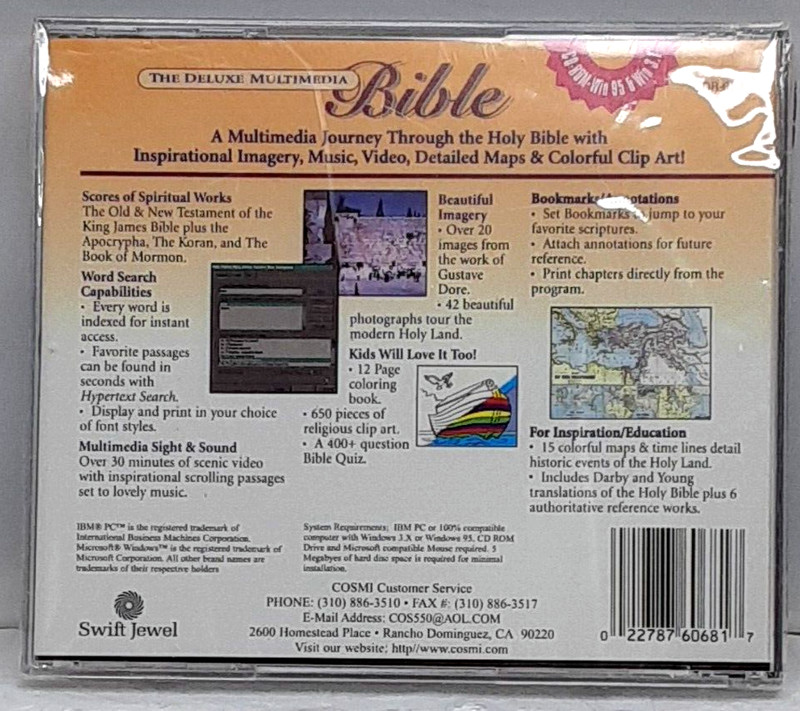 Deluxe Multimedia Bible CD King James Koran More Windows 95 3.1 Clipart Vintage gallery