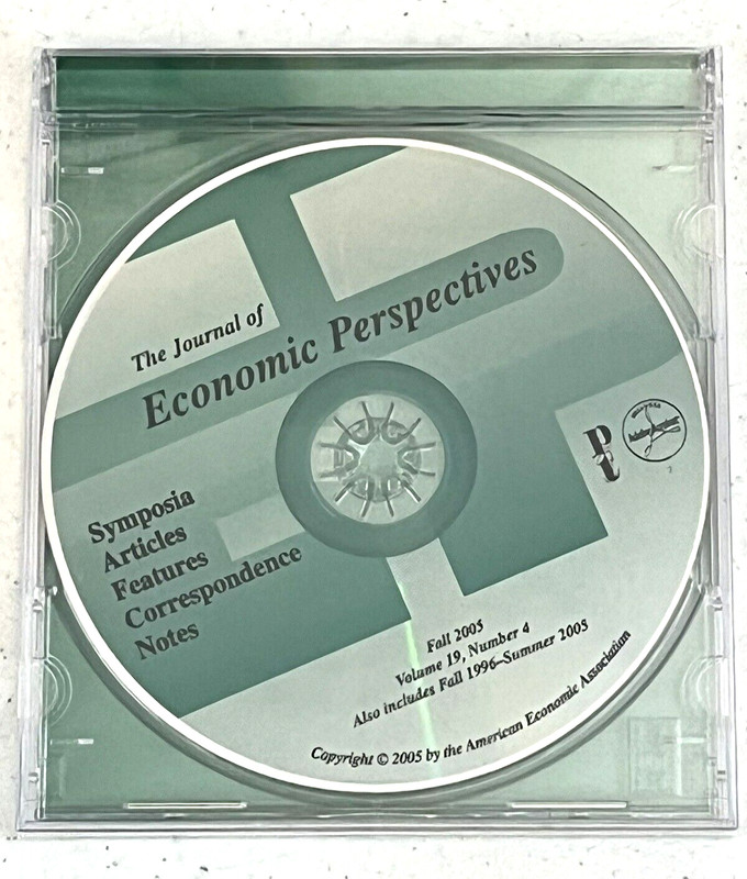 Lot Of 5~The Journal Of Economic Perspectives~CD's~Symposia Articles~2004-5-6 gallery