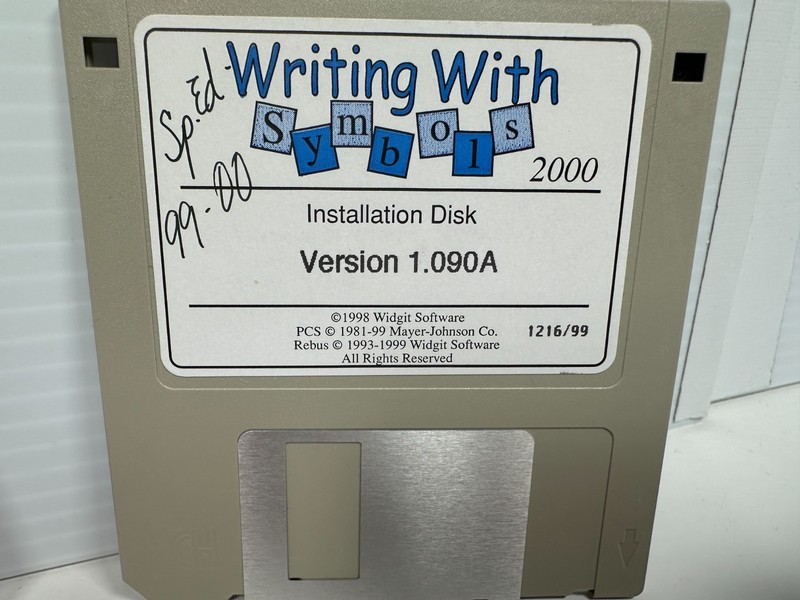 Computer Software Widgit Windows PC 3.5 Diskette Mayer Johnson Writing Symbols gallery