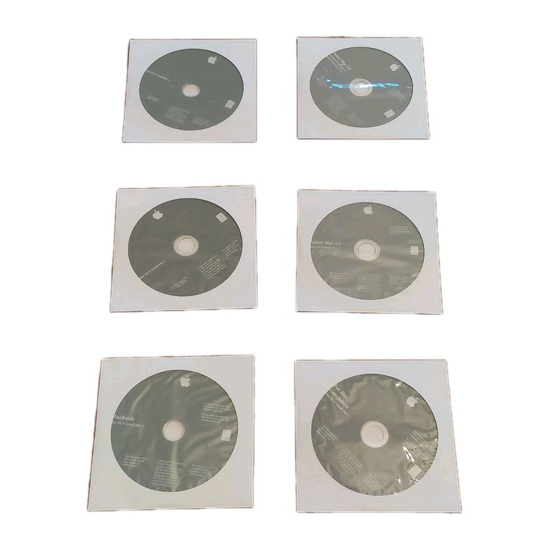 Lot Of 6 Mac Software CDs, Power Mac, Mac OS Install, etc. Untested, Sold As Is