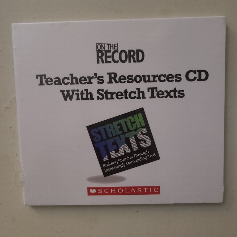 ON THE RECORD~TEACHER'S RESOURCES CD W/STRETCH TEXTS ~ NEW/SEALED