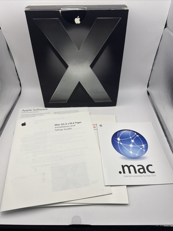 Boxed Apple Mac OS X 10.4.3 Tiger MA190Z/A Big Box Complete gallery
