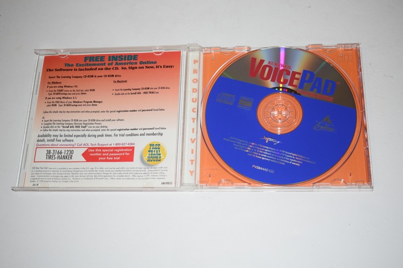 Kurzweil VoicePad PC CD-ROM Alpha Software Softquad 1997 PC SOFTWARE (MVY97) gallery