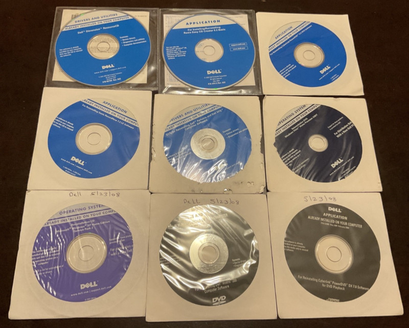 Dell Software CD-Rom Misc Lot of 9 CD’s BRAND NEW Factory Sealed