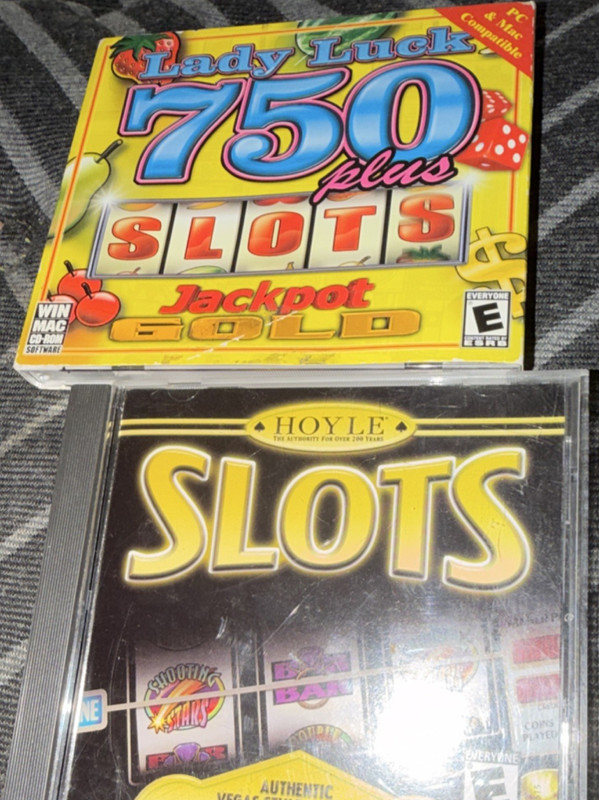 Hoyle Slots Lady Luck 750 Plus Jackpot Gold Casino CD for Windows Mac