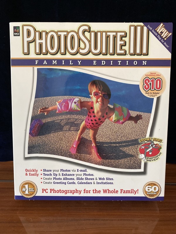 MGI PhotoSuite III Family Edition Photograph Software on CD Windows 95 2000 NT +