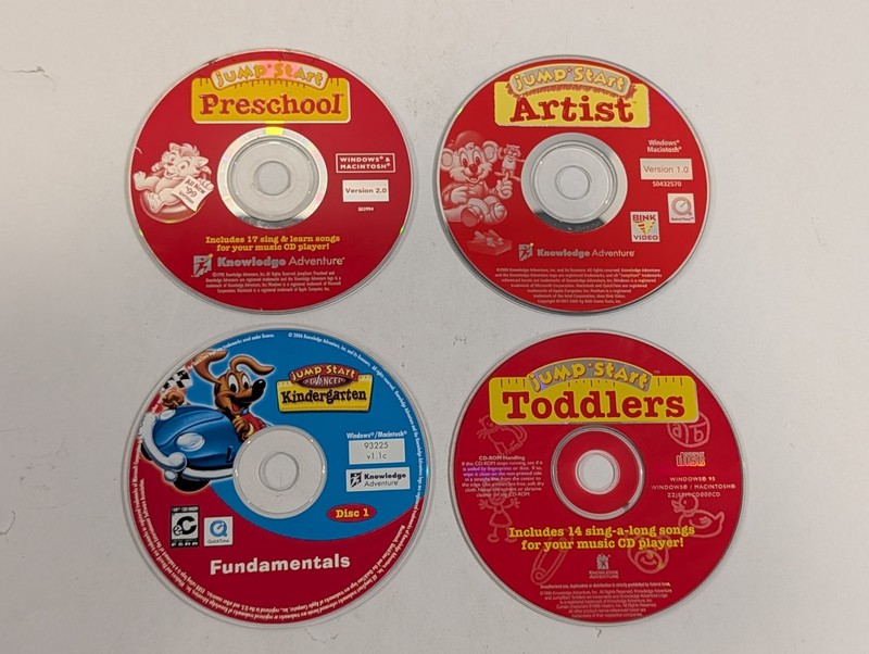 4 Loose Jump Start Toddler Preschool PC CD-ROMs | Learning Kindergarten Artist