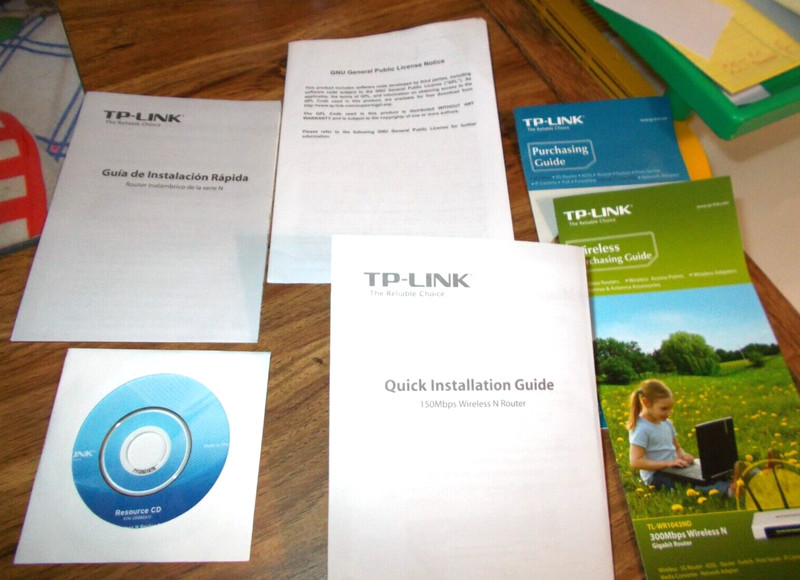 TP – LINK RESOURCE CD – #CD060A12 FOR WIRELESS N ROUTER ONLY + QUICK INST. GUIDE