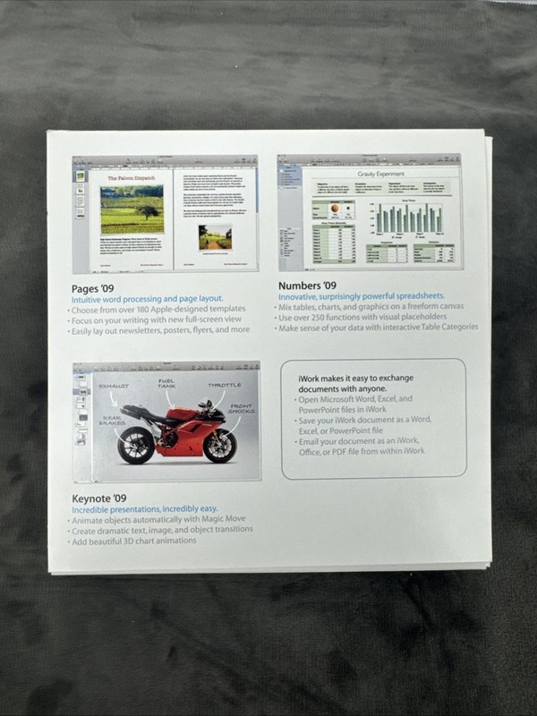 Apple iWork '09 (Retail) - Full Version for Mac MB942Z/A V9.0.3 gallery