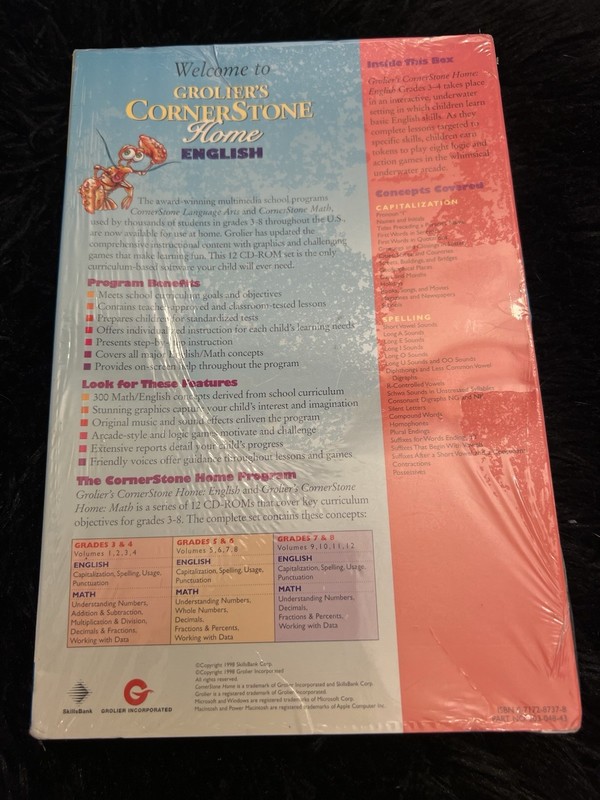 Grolier's Corner Stone Home 3rd 4th grade English Spelling Capitalization CD-Rom gallery