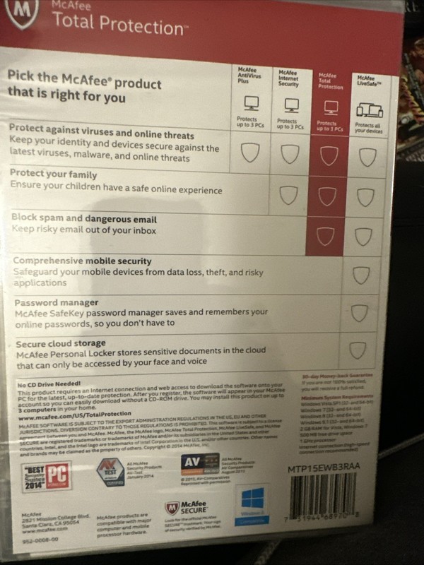 McAfee Total Protection 2015 | 3 Devices gallery