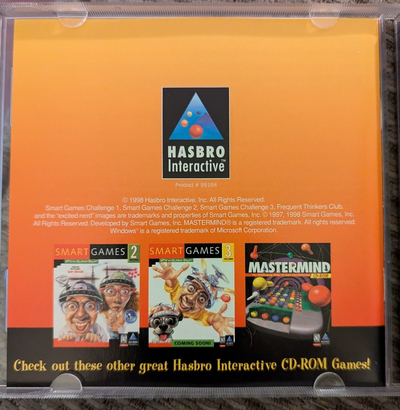 Smart Games 1 - Brain Teasing Fun - Software CD - EUC gallery